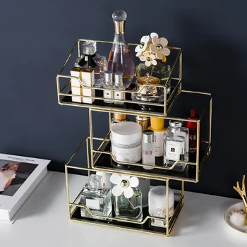 Nordic Luxury Vanity Tray Jewelry Classification Storage Tray Large-Capacity Cosmetic Storage Box Desktop Finishing Shelf MJ707
Nordic Luxury Vanity Tray Jewelry Classification Storage Tray Large-Capacity Cosmetic Storage Box Desktop Finishing Shelf MJ707