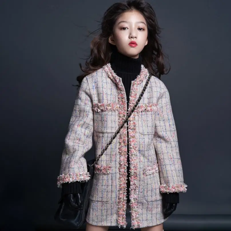 Fashion Girls Small fragrance Wool Coat long sleeve Cashmere Overcoat Modis Kids Clothes jackets Outerwear Y2274
Fashion Girls Small fragrance Wool Coat long sleeve Cashmere Overcoat Modis Kids Clothes jackets Outerwear Y2274