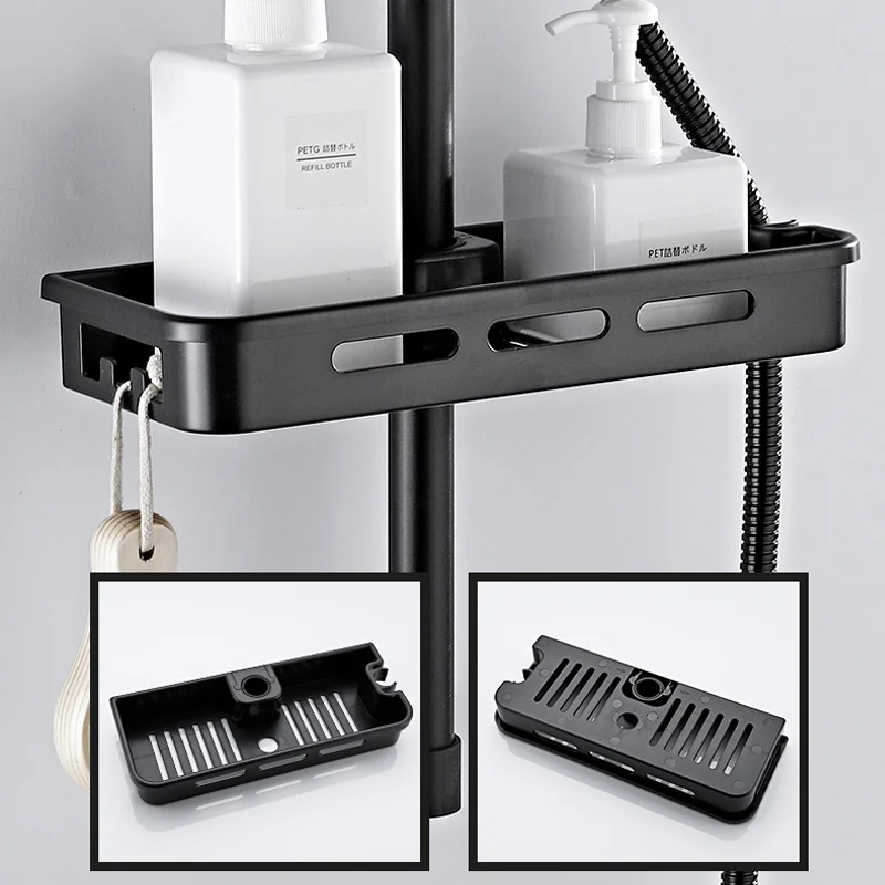 Multifunction Shower Tray Storage Rack Organizer Removable Lifting Rod No Drilling Bathroom Shelves Basket Shower Head Holder
Multifunction Shower Tray Storage Rack Organizer Removable Lifting Rod No Drilling Bathroom Shelves Basket Shower Head Holder