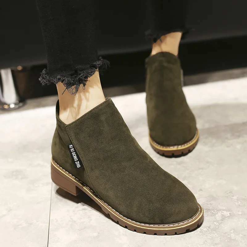 2018 Autumn & Winter New Style Suede Martin Boots Women's Western Style round-Toe Anti-slip Women's Boots in Chunky-Heel Short B
2018 Autumn & Winter New Style Suede Martin Boots Women's Western Style round-Toe Anti-slip Women's Boots in Chunky-Heel Short B