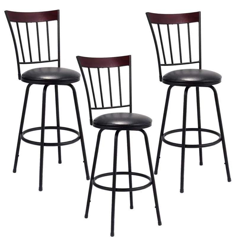 Set of 3 Steel Frame PU Leather Swivel Bar Stools 360 Degrees Swivel Seat Design Chair Set Powder-coated Steel HW55642
Set of 3 Steel Frame PU Leather Swivel Bar Stools 360 Degrees Swivel Seat Design Chair Set Powder-coated Steel HW55642