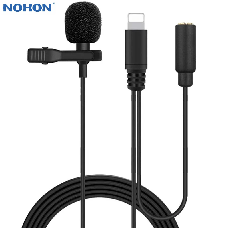 2 in 1 Lavalier Mini Microphone with 3.5mm Jack for Phone Clip-on Mic with Earphone Monitoring for YouTube Vlogs Video Recording
2 in 1 Lavalier Mini Microphone with 3.5mm Jack for Phone Clip-on Mic with Earphone Monitoring for YouTube Vlogs Video Recording