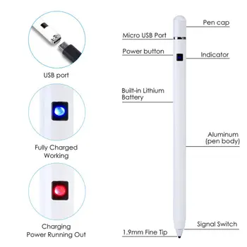 Universal Capacitive Touch Screen Drawing Stylus Pen for iPhone Android Smart Phone Tablet PC Computer Touch Screen Stylus Pen
Universal Capacitive Touch Screen Drawing Stylus Pen for iPhone Android Smart Phone Tablet PC Computer Touch Screen Stylus Pen