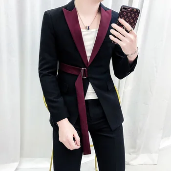 Mens Belted Blazers Gentlemen Vintage Suits Smocking Strict Mens Suits Elegant Prom Suits Mens Costumes 2 Pieces Slim Desinger 
Mens Belted Blazers Gentlemen Vintage Suits Smocking Strict Mens Suits Elegant Prom Suits Mens Costumes 2 Pieces Slim Desinger