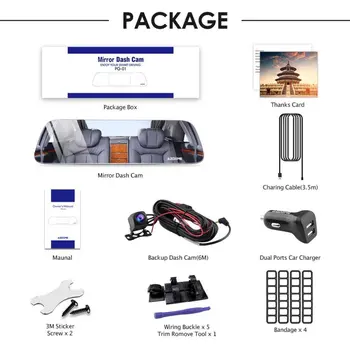 PG01 Super Night Vision Mode Mirror Dash Cam Dual Lens 1080P+720P Camera Recorder 5.5" IPS Touch Screen Car Rear View DVR 
PG01 Super Night Vision Mode Mirror Dash Cam Dual Lens 1080P+720P Camera Recorder 5.5" IPS Touch Screen Car Rear View DVR