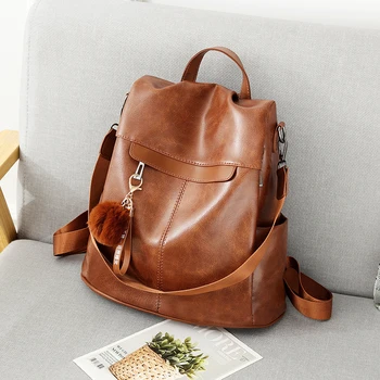 Women Backpack High Quality Vintage Oil Wax PU Leather Bagpack 2020 New Waterproof Anti-theft Ladies Leisure Travel Back Pack
Women Backpack High Quality Vintage Oil Wax PU Leather Bagpack 2020 New Waterproof Anti-theft Ladies Leisure Travel Back Pack