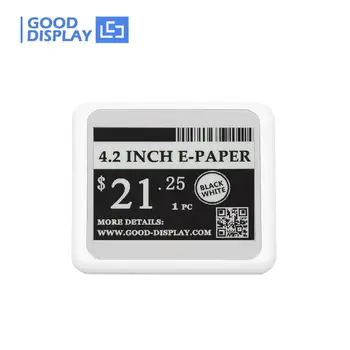 4.2 inch Passive NFC-Powered ESL tag, Black and White, No Battery, Wireless Powering
4.2 inch Passive NFC-Powered ESL tag, Black and White, No Battery, Wireless Powering