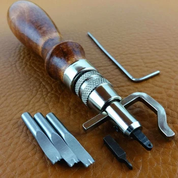 Set 7 in 1 Pro Leathercraft Adjustable Stitching and Groover Crease Leather Tool DIY Practical C1686 g
Set 7 in 1 Pro Leathercraft Adjustable Stitching and Groover Crease Leather Tool DIY Practical C1686 g