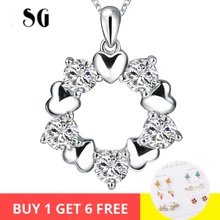 Aliexpress nuevo pentagrama cadena colgante y collar con CZ 925 plata esterlina pandora diy joyería de moda para mujer Regalos(China)