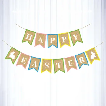 Wholesale Easter party decoration pull string flag colorful frame HAPPY EASTER linen swallowtail pull flag 10 packs
Wholesale Easter party decoration pull string flag colorful frame HAPPY EASTER linen swallowtail pull flag 10 packs