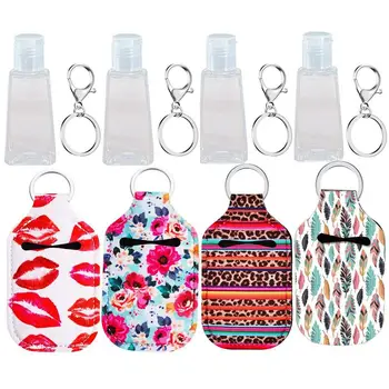 Hand sanitizer key holder, Topcent 4-piece small empty travel bottle that can be filled with soap, lotion and liquids-30 ml
Hand sanitizer key holder, Topcent 4-piece small empty travel bottle that can be filled with soap, lotion and liquids-30 ml