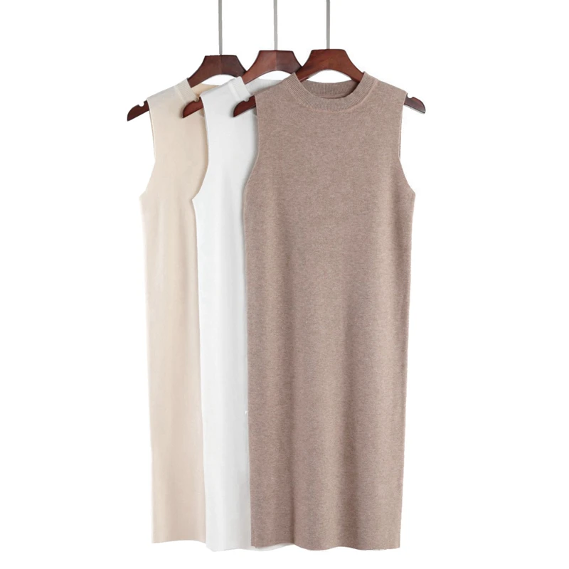 Spring Autumn Casual Sleeveless Knitting Dresses Women Thin Sheath Mini Dress Office Wear All-Match Basic Tank Dress Summer M804
Spring Autumn Casual Sleeveless Knitting Dresses Women Thin Sheath Mini Dress Office Wear All-Match Basic Tank Dress Summer M804
