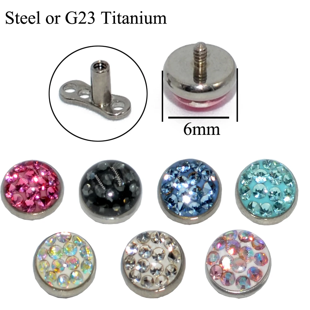 Dreamlee 1Pc Epoxy CZ Crystal Top Micro Dermal Anchor With Steel/Titanium Base Skin Diver Implants Body Piercing Jewelry
Dreamlee 1Pc Epoxy CZ Crystal Top Micro Dermal Anchor With Steel/Titanium Base Skin Diver Implants Body Piercing Jewelry