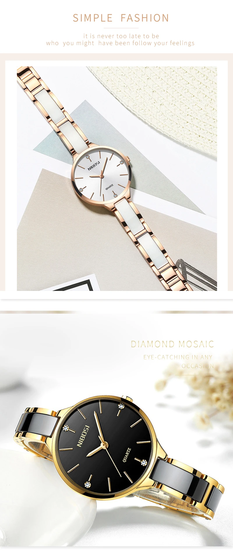 NIBOSI Fashion Women Watch