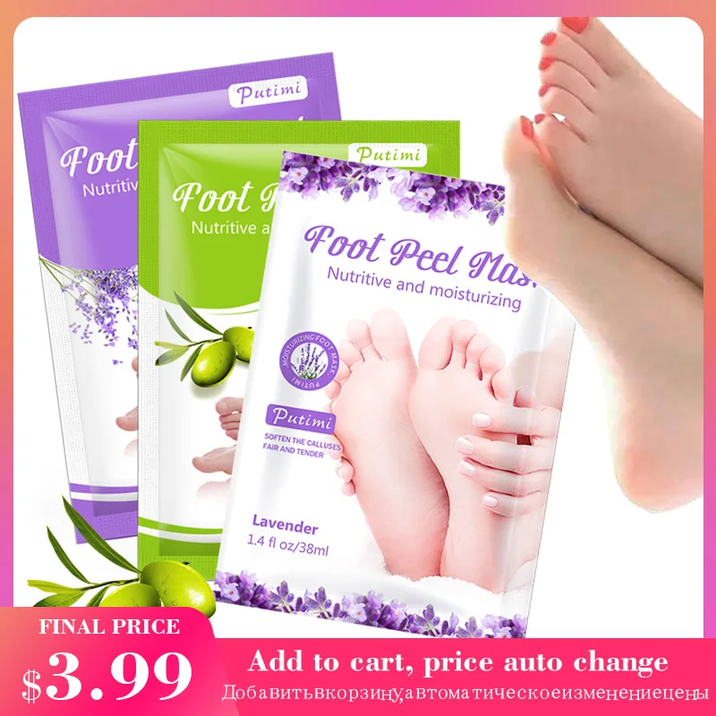PUTIMI 6pcs=3pair Lavender/Aloe Exfoliating Foot Mask Peeling Dead Skin Whitening Feet Mask for Legs Foot Patch Pedicure Socks
PUTIMI 6pcs=3pair Lavender/Aloe Exfoliating Foot Mask Peeling Dead Skin Whitening Feet Mask for Legs Foot Patch Pedicure Socks