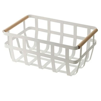 Wrought Iron Storage Basket Storage Basket Household Items Kitchen Dishes Drain Basket 
Wrought Iron Storage Basket Storage Basket Household Items Kitchen Dishes Drain Basket