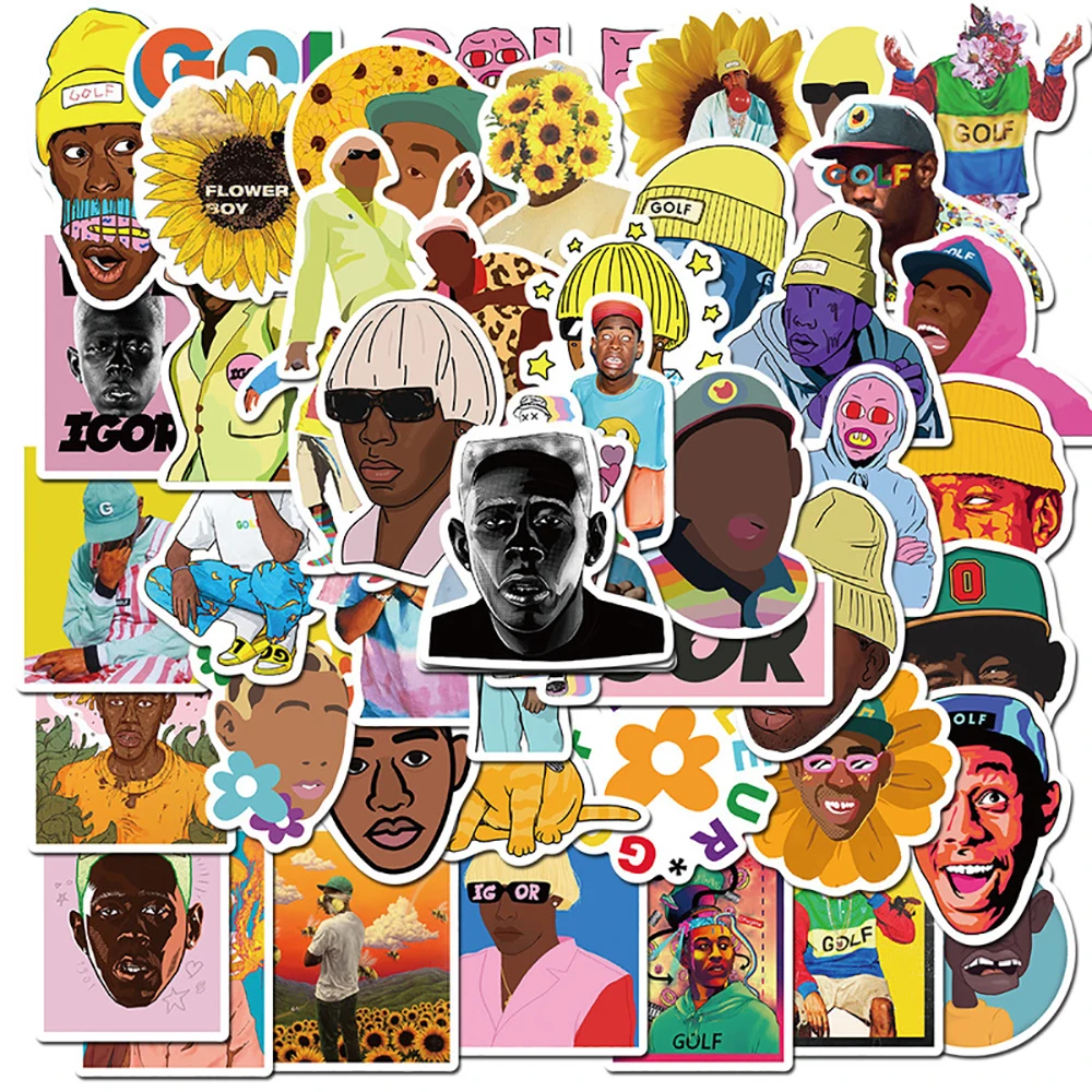 50PCS Rapper Tyler The Creator Stickers DIY Skateboard Fridge Guitar Motorcycle Laptop Luggage Classic Toy Cool Sticker Decals
50PCS Rapper Tyler The Creator Stickers DIY Skateboard Fridge Guitar Motorcycle Laptop Luggage Classic Toy Cool Sticker Decals