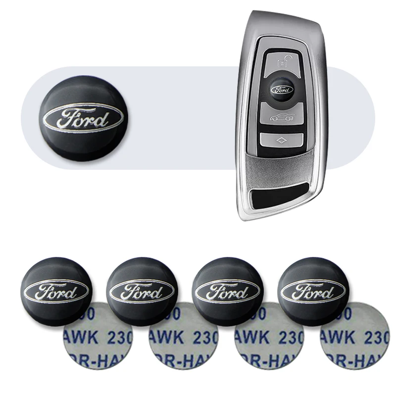 

10pcs 14mm Car Emblem Remote Control Key Badge Sticker Key Sticker for Ford Focus 2 3 1 MK2 MK3 MK1 Fusion Car Accessories