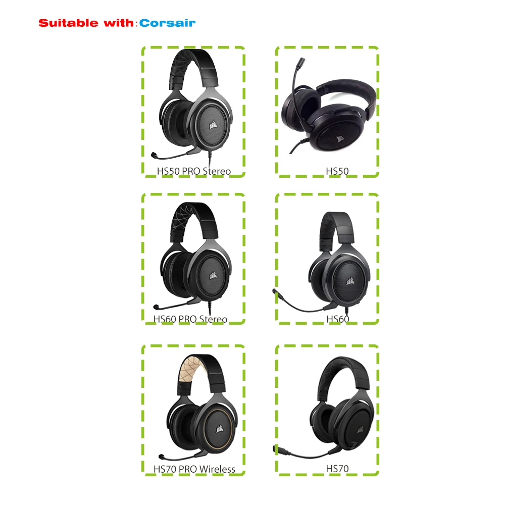NullMini Сменные амбушюры для CORSAIR HS50 HS60 HS70 гарнитура наушники с кожаным рукавом