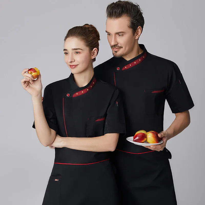 Hotel Uniform Chef Cook Jacket Coat Printing Unisex Breathable Double Breasted Barbershop Kitchen Food Service Brand Name
Hotel Uniform Chef Cook Jacket Coat Printing Unisex Breathable Double Breasted Barbershop Kitchen Food Service Brand Name