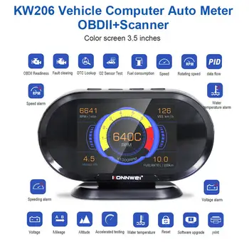 Auto Code Reader OBD II Car Diagnostic Scanner KONNWEI KW206 OBD2 Scanner+HUD 2-in-1 12V Car Diagnostic Tool For Dropshipping
Auto Code Reader OBD II Car Diagnostic Scanner KONNWEI KW206 OBD2 Scanner+HUD 2-in-1 12V Car Diagnostic Tool For Dropshipping