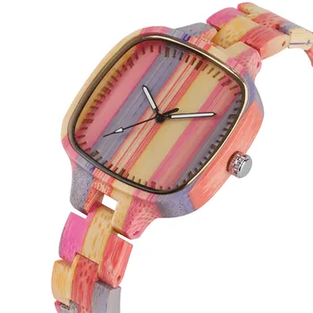 Multicolor Pure Bamboo Wood Women's Watch Elegant Charm Female Wooden Bangle Wrist Watch Folding Clasp Quartz Lady Timepiece
Multicolor Pure Bamboo Wood Women's Watch Elegant Charm Female Wooden Bangle Wrist Watch Folding Clasp Quartz Lady Timepiece