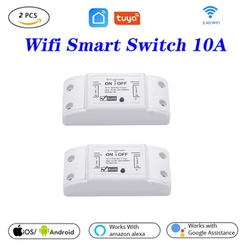 2pcs Tuya WIFI Smart on and off switch 10A Wireless application remotely switches Wifi timer with Google home Alexa
2pcs Tuya WIFI Smart on and off switch 10A Wireless application remotely switches Wifi timer with Google home Alexa
