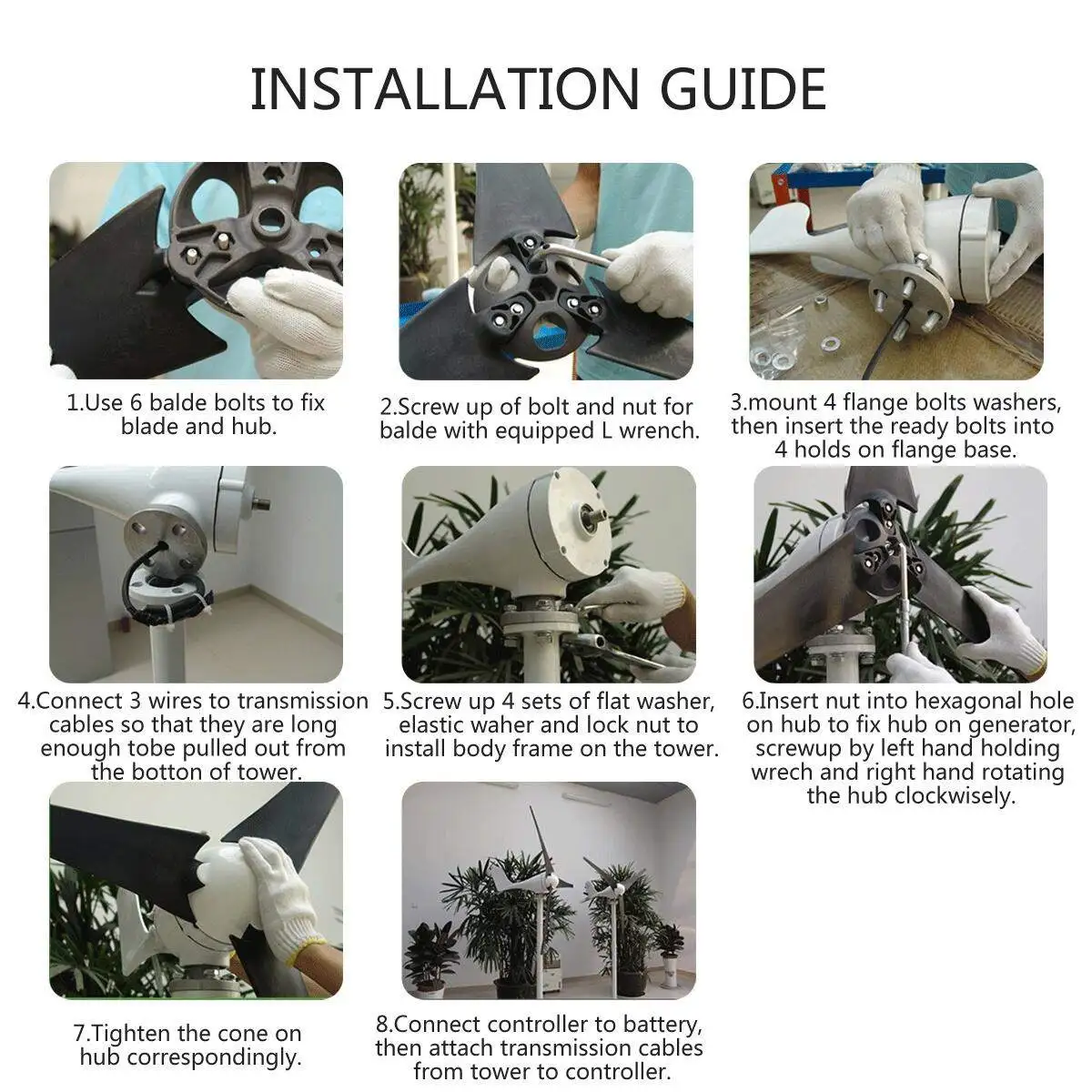 4000W 12/24V Wind turbines Wind Power Generator 5 Windmill Blades Horizontal Power Generator With Controller for Street Lamps
4000W 12/24V Wind turbines Wind Power Generator 5 Windmill Blades Horizontal Power Generator With Controller for Street Lamps