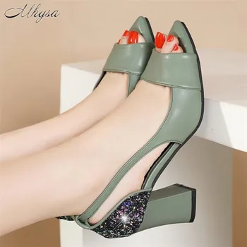 Mhysa 2020 Summer Women Peep Toe Sandals Chunky Heels Woman Bling Pumps Slip On Shoes Female Fashion Ladies Elegant Shoes
Mhysa 2020 Summer Women Peep Toe Sandals Chunky Heels Woman Bling Pumps Slip On Shoes Female Fashion Ladies Elegant Shoes