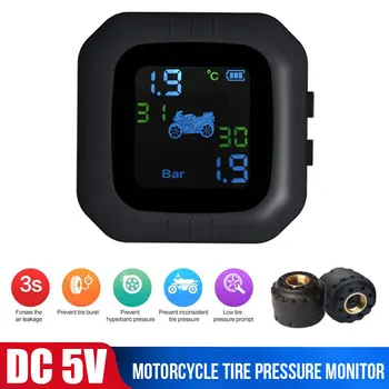 LCD Wireless Tpms Motorcycle Real Time Monitoring Pressure Gauge USB with 2 Sensors Mobile Phone APP Detection Bluetooth Alarm
LCD Wireless Tpms Motorcycle Real Time Monitoring Pressure Gauge USB with 2 Sensors Mobile Phone APP Detection Bluetooth Alarm