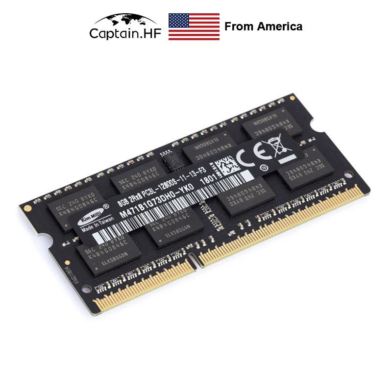 US Captain DDR3L 8GB 12800S FBGA Notebook Memory Module 8GB / 1600 1.35 Low Voltage, for Laptops
US Captain DDR3L 8GB 12800S FBGA Notebook Memory Module 8GB / 1600 1.35 Low Voltage, for Laptops