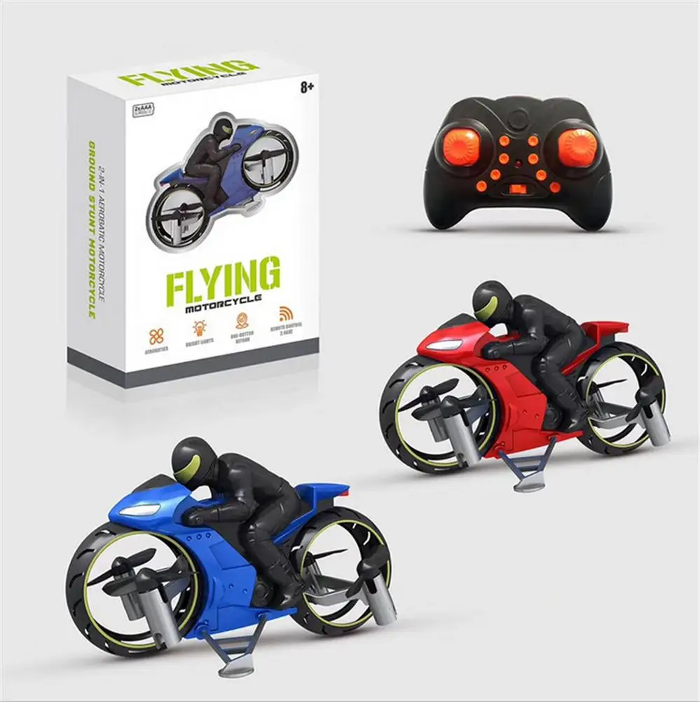 Newest Remote Control Stunt Motorcycle Drone Land And Air Dual Mode RC Motorcycle Quadcopter Rechargeable Stunt Toys For Kids
Newest Remote Control Stunt Motorcycle Drone Land And Air Dual Mode RC Motorcycle Quadcopter Rechargeable Stunt Toys For Kids