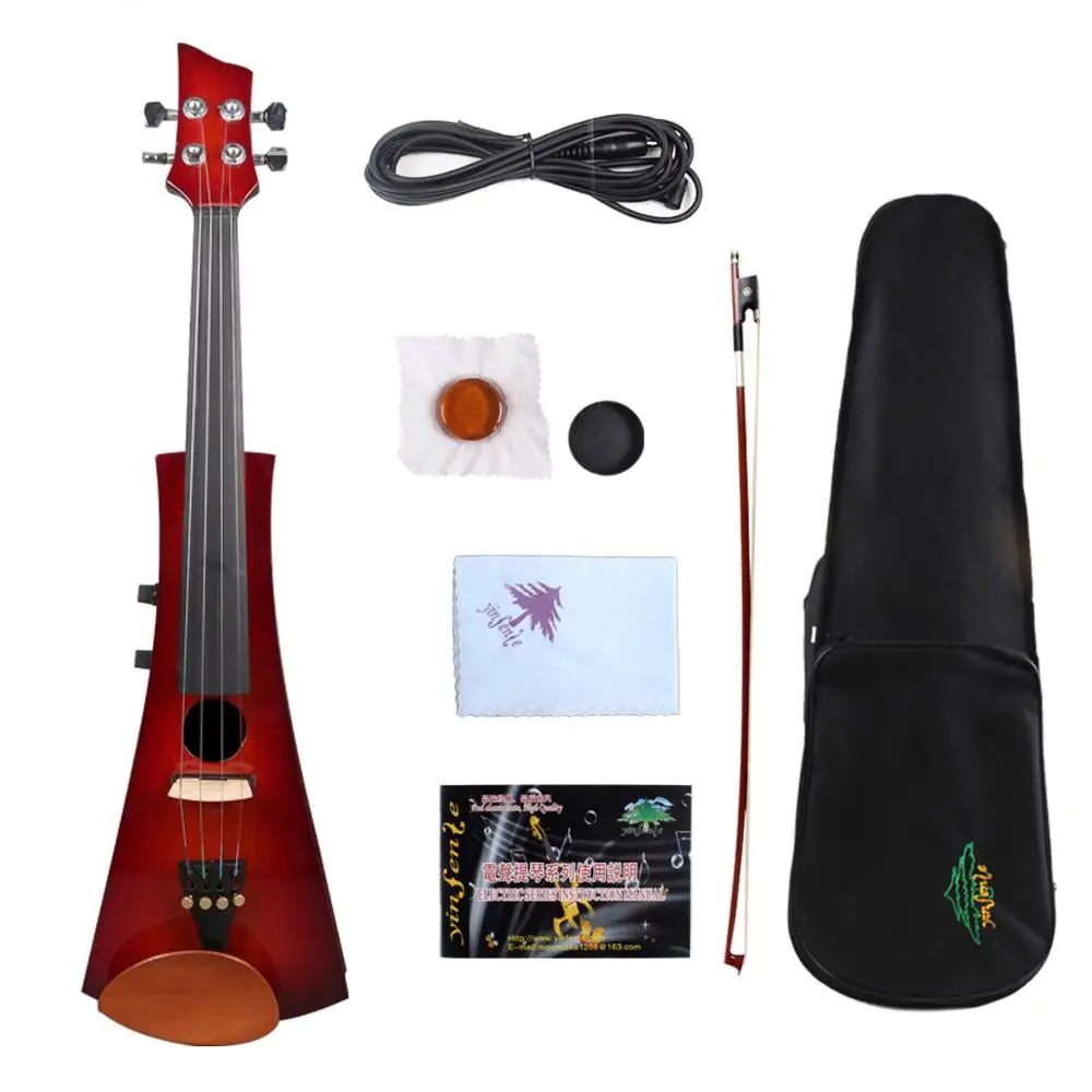 Yinfente Electric Silent Violin 4/4 Hand-made Sweet Sound Big Jack Free Case+Bow #EV21
Yinfente Electric Silent Violin 4/4 Hand-made Sweet Sound Big Jack Free Case+Bow #EV21
