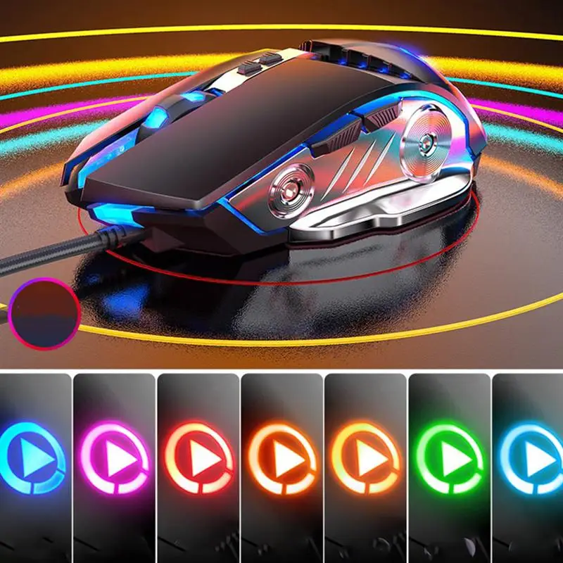 Ergonomic Wired Gaming Mouse 7 Button LED 3200 DPI USB Computer Mouse Gamer Mice Silent Mause With Backlight For PC Laptop
Ergonomic Wired Gaming Mouse 7 Button LED 3200 DPI USB Computer Mouse Gamer Mice Silent Mause With Backlight For PC Laptop