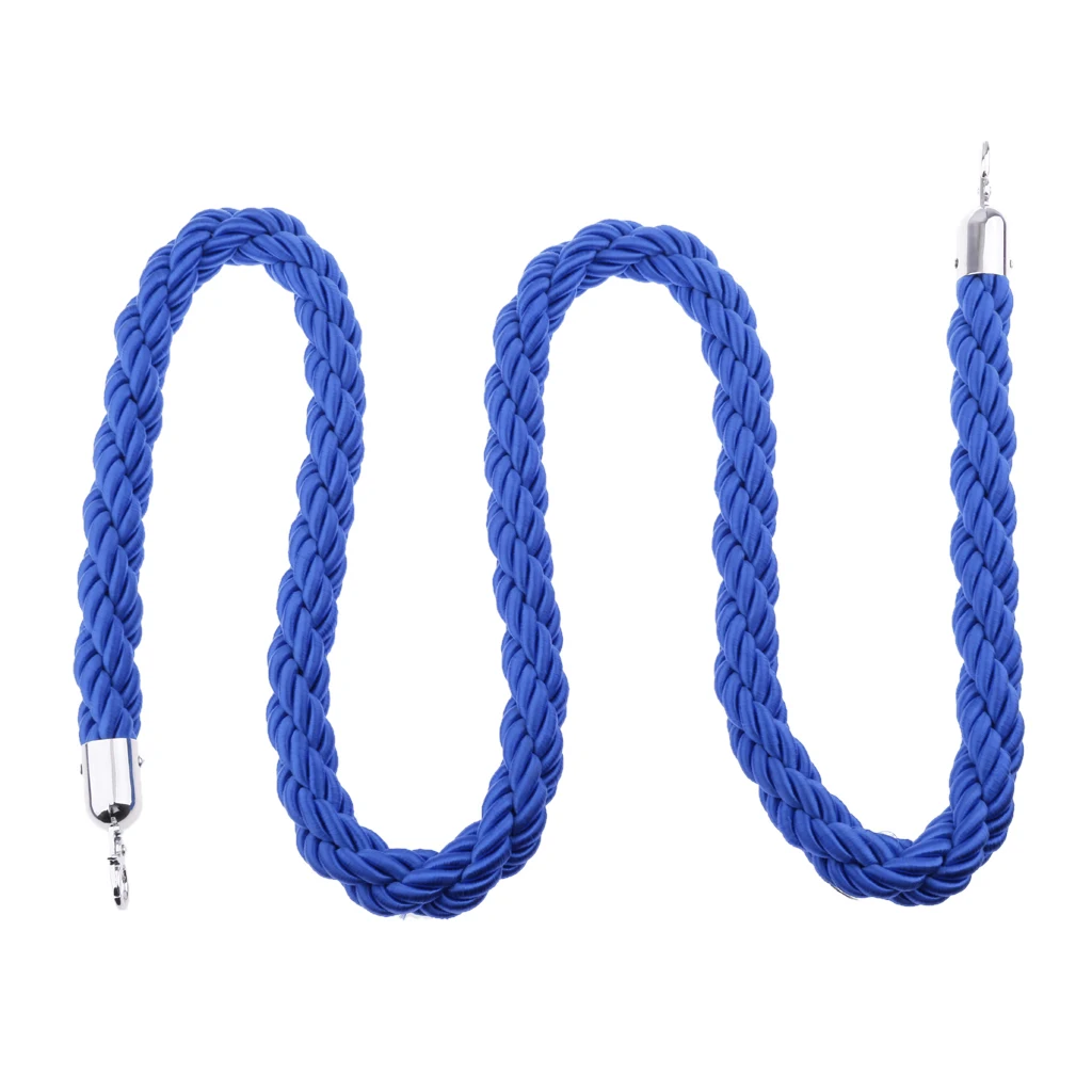 Stanchion Rope Crowd Control Queue Barrier Ropes with Premium Clip Hooks - 5ft, 6 Colors Optional Stanchion Rope Crowd Control Queue Barrier Ropes with Premium Clip Hooks - 5ft, 6 Colors Optional