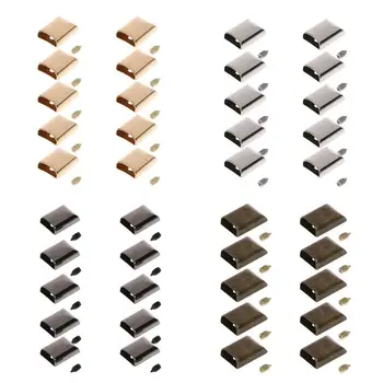10pcs Leather Craft DIY Metal Zipper Tail Clips Buckle Stop Tail Plug Head Tool Fastener with Screws