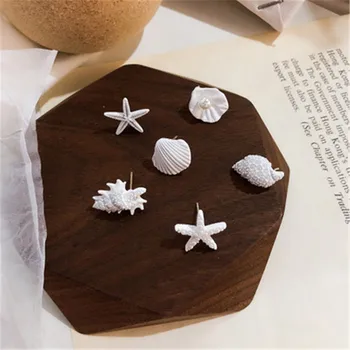 1 pair Korea White Shell Conch Asymmetric Earring For Women Imitation Pearl Starfish Earring 952 Silver Needle Jewelry Party
1 pair Korea White Shell Conch Asymmetric Earring For Women Imitation Pearl Starfish Earring 952 Silver Needle Jewelry Party