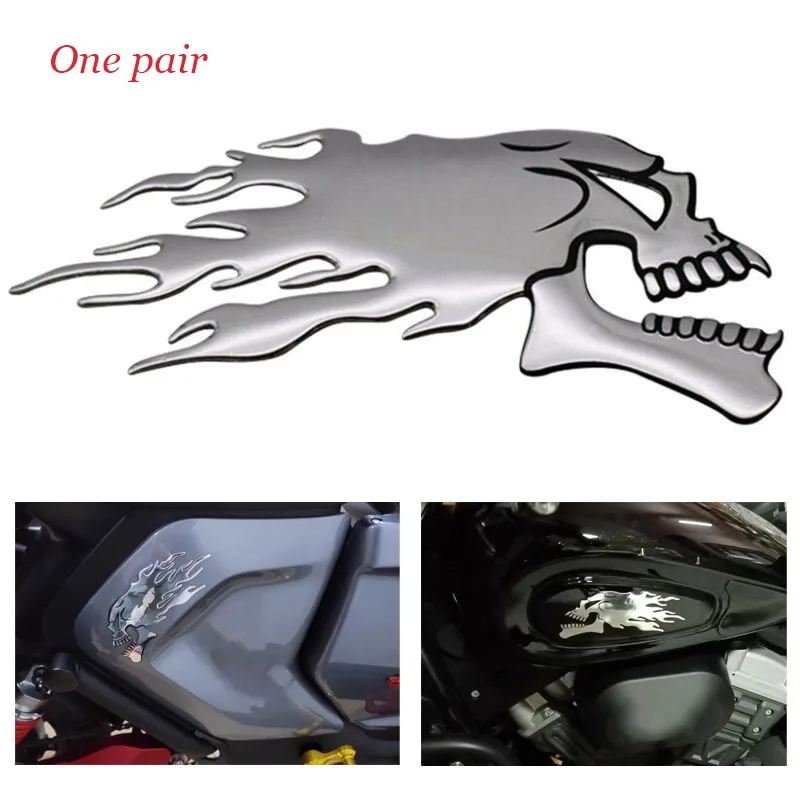 FASP 2Pcs/Pair Silver fire 3D Ghost Skull Head Auto Motorcycle Car Sticker Emblem Decals
FASP 2Pcs/Pair Silver fire 3D Ghost Skull Head Auto Motorcycle Car Sticker Emblem Decals