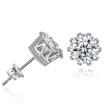 Fashion New Zircon 6MM Round Crown Female Stud Earrings Jewelry Accessories Exquisite Birthday Gift For Women
Fashion New Zircon 6MM Round Crown Female Stud Earrings Jewelry Accessories Exquisite Birthday Gift For Women