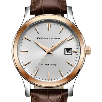 40 mm Pagani design white dial Gold pointer bezelautomatic movement men's fashion casual Leather strap mechanical watch
40 mm Pagani design white dial Gold pointer bezelautomatic movement men's fashion casual Leather strap mechanical watch