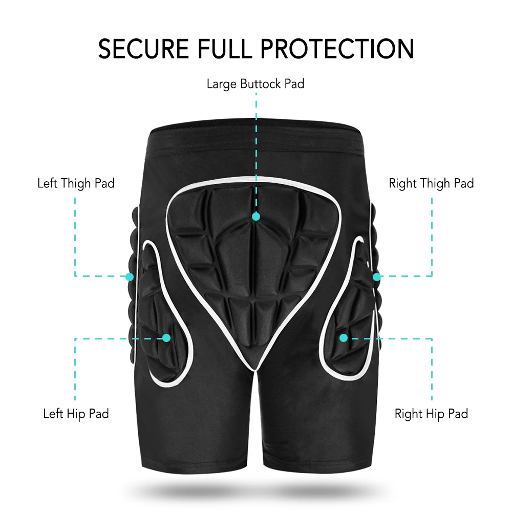 Ski Shorts 3D Protection Hip Butt EVA Paded Short Pants Protective Hip Pants Guard Impact Pad Ice Skating Snowboar