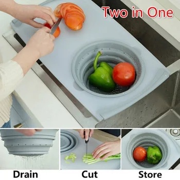 Multi-function Kitchen Chopping Block Cutting Board With Colander Kitchen Organizer Chopping Boards Washing Basket Drain Tools
Multi-function Kitchen Chopping Block Cutting Board With Colander Kitchen Organizer Chopping Boards Washing Basket Drain Tools