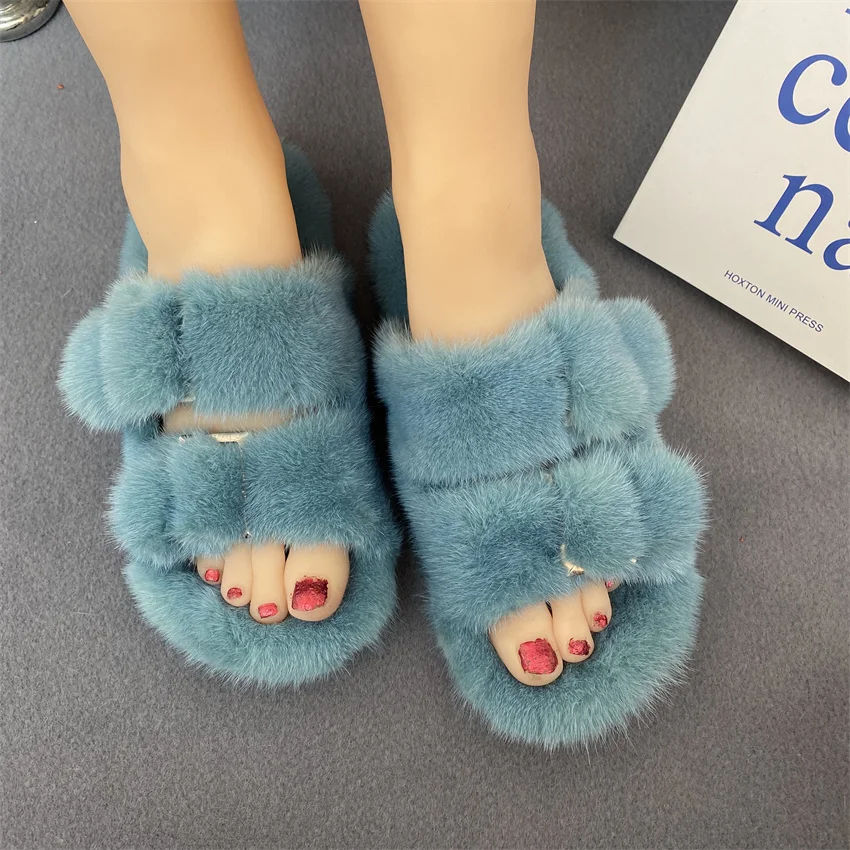 صيف 2025 ريال فرو المنك النعال للنساء النعال المفتوحة تو أحذية الفراء الحقيقي في الهواء الطلق امرأة شقة رقيق أفخم الصنادل النسائية صيف 2025 ريال فرو المنك النعال للنساء النعال المفتوحة تو أحذية الفراء الحقيقي في الهواء الطلق امرأة شقة رقيق أفخم الصنادل النسائية