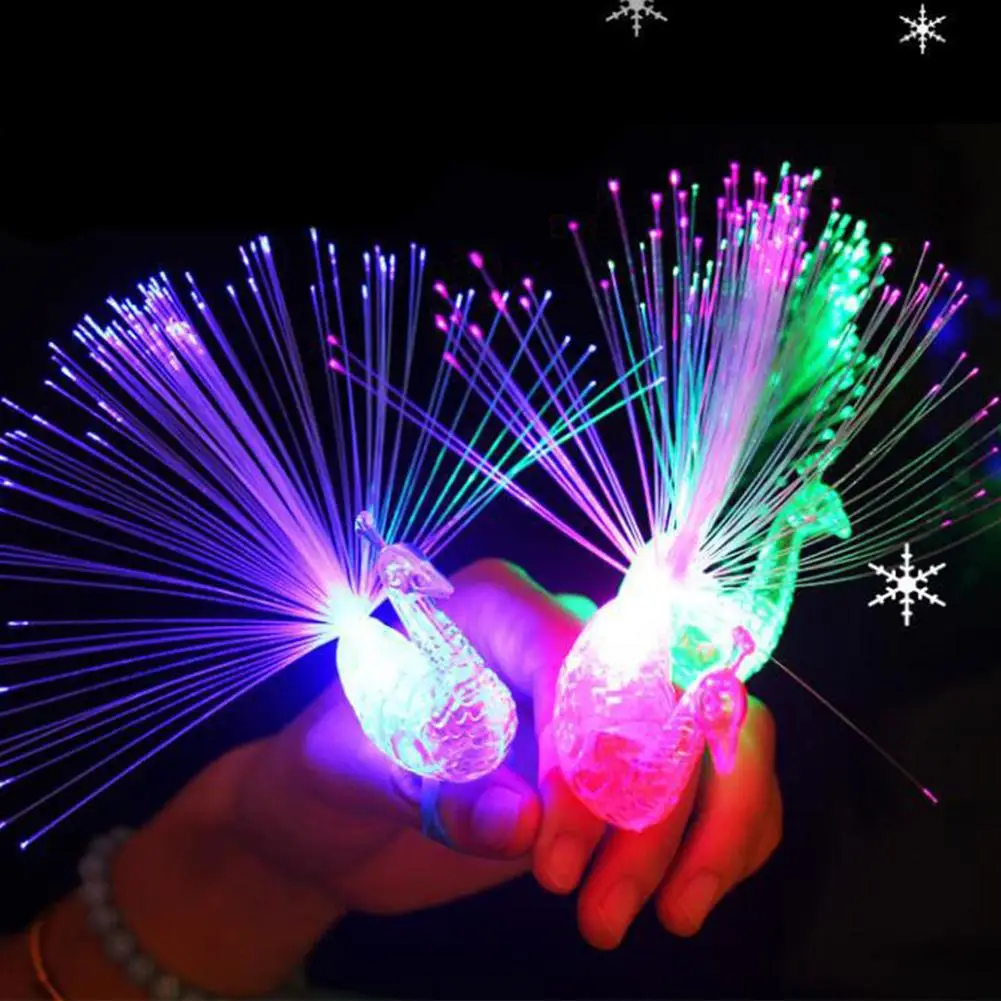 Peacock Finger Light Colorful LED Light-up Rings Party Gadgets Kids Intelligent Toy for Brain Development-Color Random
Peacock Finger Light Colorful LED Light-up Rings Party Gadgets Kids Intelligent Toy for Brain Development-Color Random