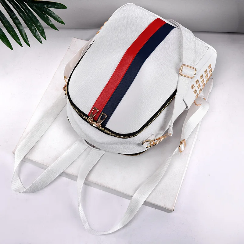 2018 Winter New style contrasting color soft leather backpack versatile WOMEN'S shoulder bag Stylish multi-functional flexible s
2018 Winter New style contrasting color soft leather backpack versatile WOMEN'S shoulder bag Stylish multi-functional flexible s