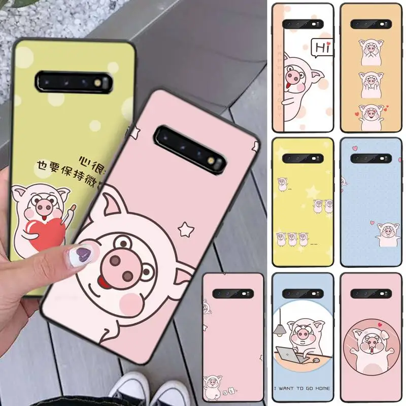 Милый мультяшный Розовый Свинья роскошный брендовый чехол coque fundas для samsung galaxy S8 S9
