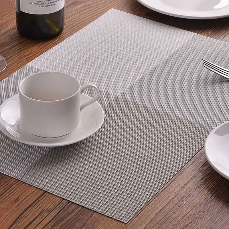 1Pcs 45X30CM Non slip Insulation Placemat Quality PVC Table Placemat Large Dinner Table Mat Fashion Style Dining Mat
1Pcs 45X30CM Non slip Insulation Placemat Quality PVC Table Placemat Large Dinner Table Mat Fashion Style Dining Mat