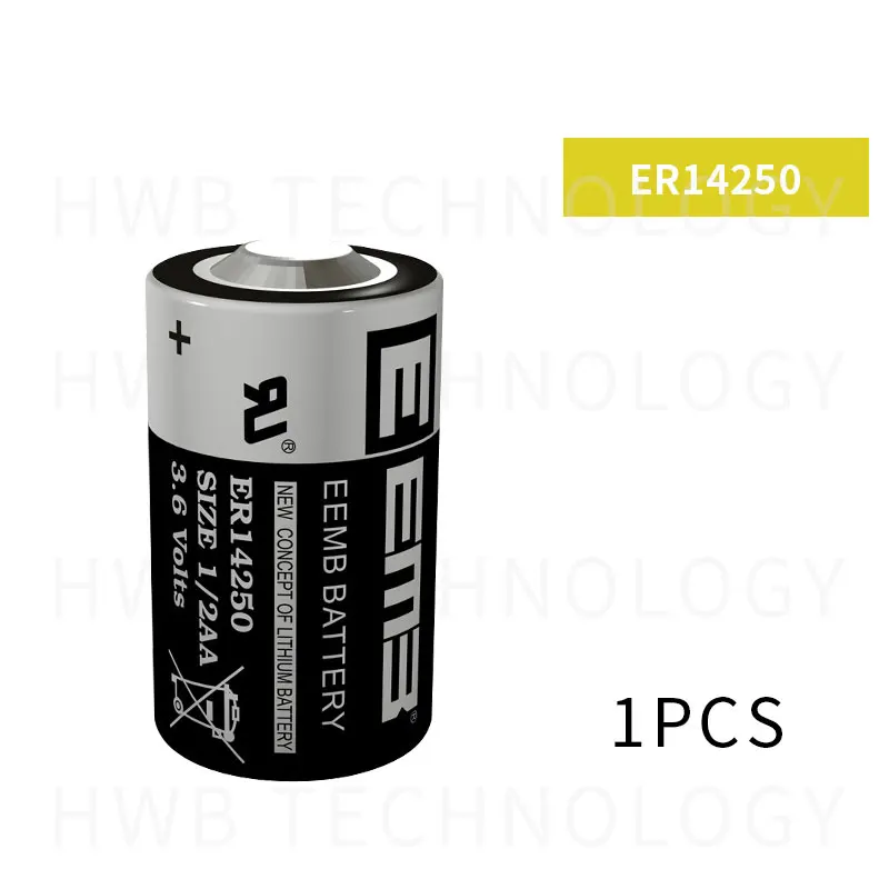 EEMB ER14250 1/2AA 3.6V 1200mAH PLC lithium battery industrial instrumentation equipment and instruments battery
EEMB ER14250 1/2AA 3.6V 1200mAH PLC lithium battery industrial instrumentation equipment and instruments battery