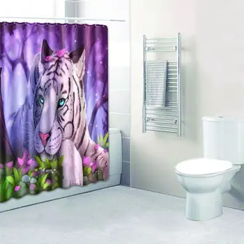 Home Theme Bathroom Shower Curtain Colorful Tiger 3D Decor Siberian Waterproof Mat Set
Home Theme Bathroom Shower Curtain Colorful Tiger 3D Decor Siberian Waterproof Mat Set