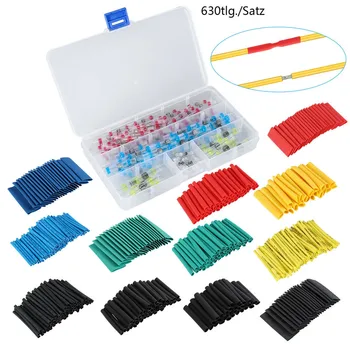 630PCS Shrink Insulated Soldering Butt Treminals Electrical Wire Connectors Kit & Tubing Sleeving Assortment Mixed Seal Heat
630PCS Shrink Insulated Soldering Butt Treminals Electrical Wire Connectors Kit & Tubing Sleeving Assortment Mixed Seal Heat